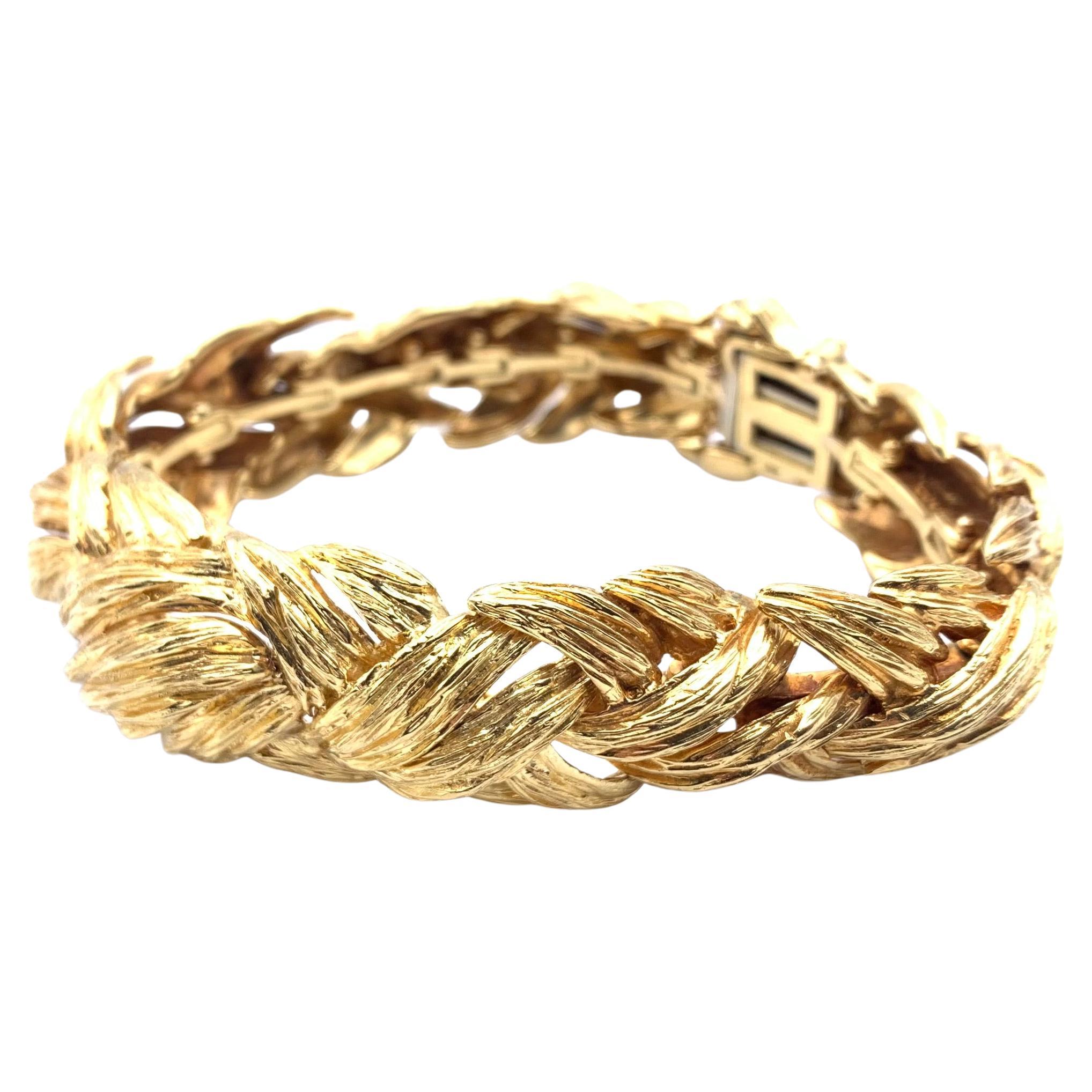 18KT David Webb Braided Link Bracelet
