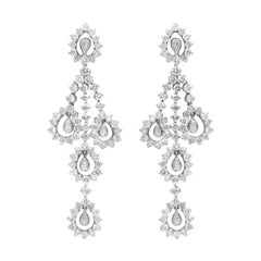 18kt Diamond Earrings Hanging Match for 'Dnk1362' 5.50ct Total Weight