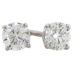 18kt Diamond Stud Earrings, 2 = 1 Carat