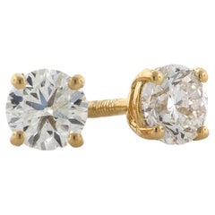 18kt Diamond Stud Earrings, 2 = 80pts