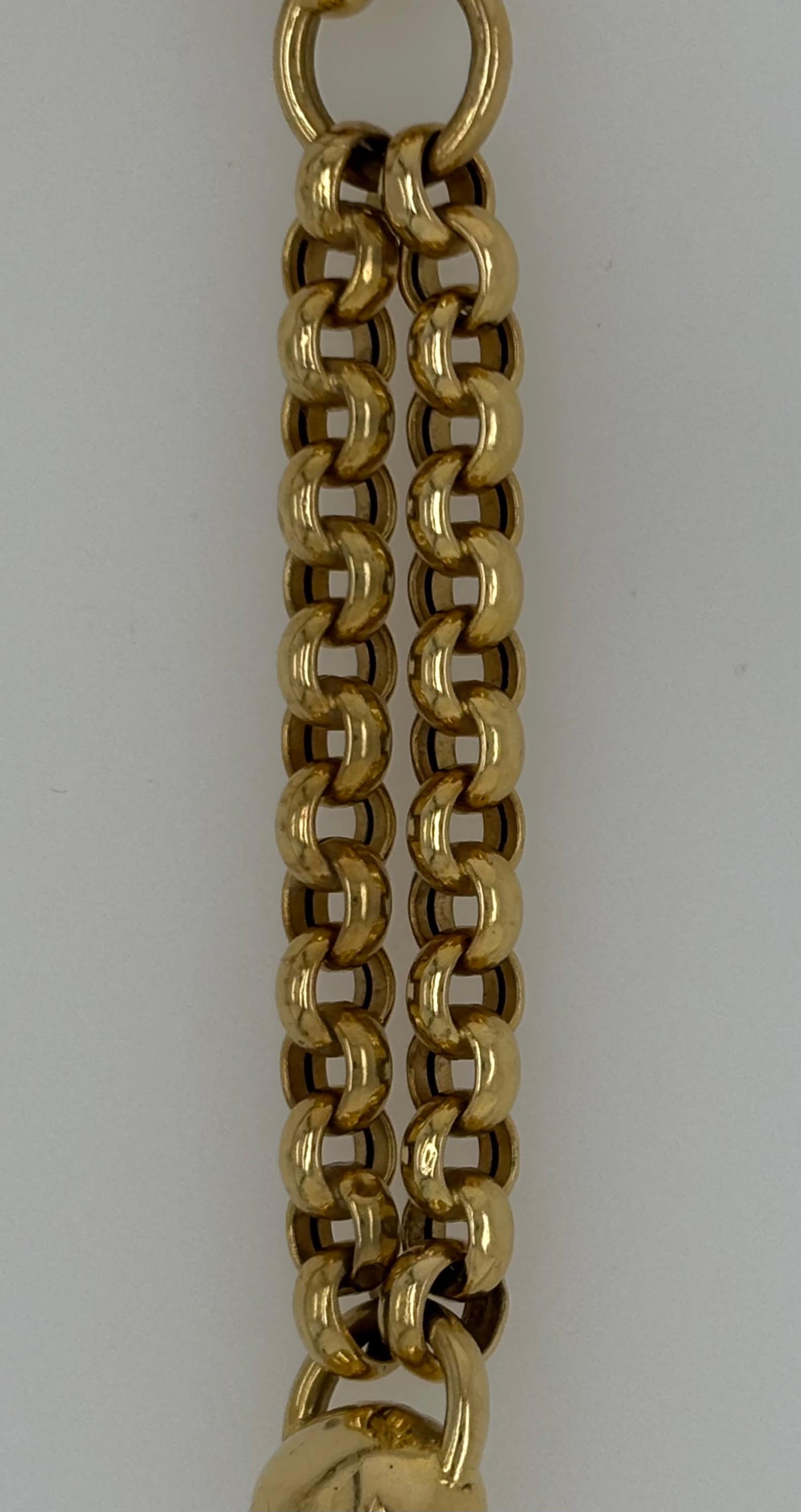 18KT Double Bracelet, Italy, 48.36g, .50TDW, Yellow Gold For Sale 2