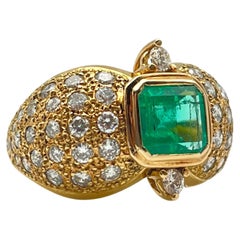 18KT Emerald and Diamond Cocktail Ring 18KT Emerald and Diamond Cocktail Ring