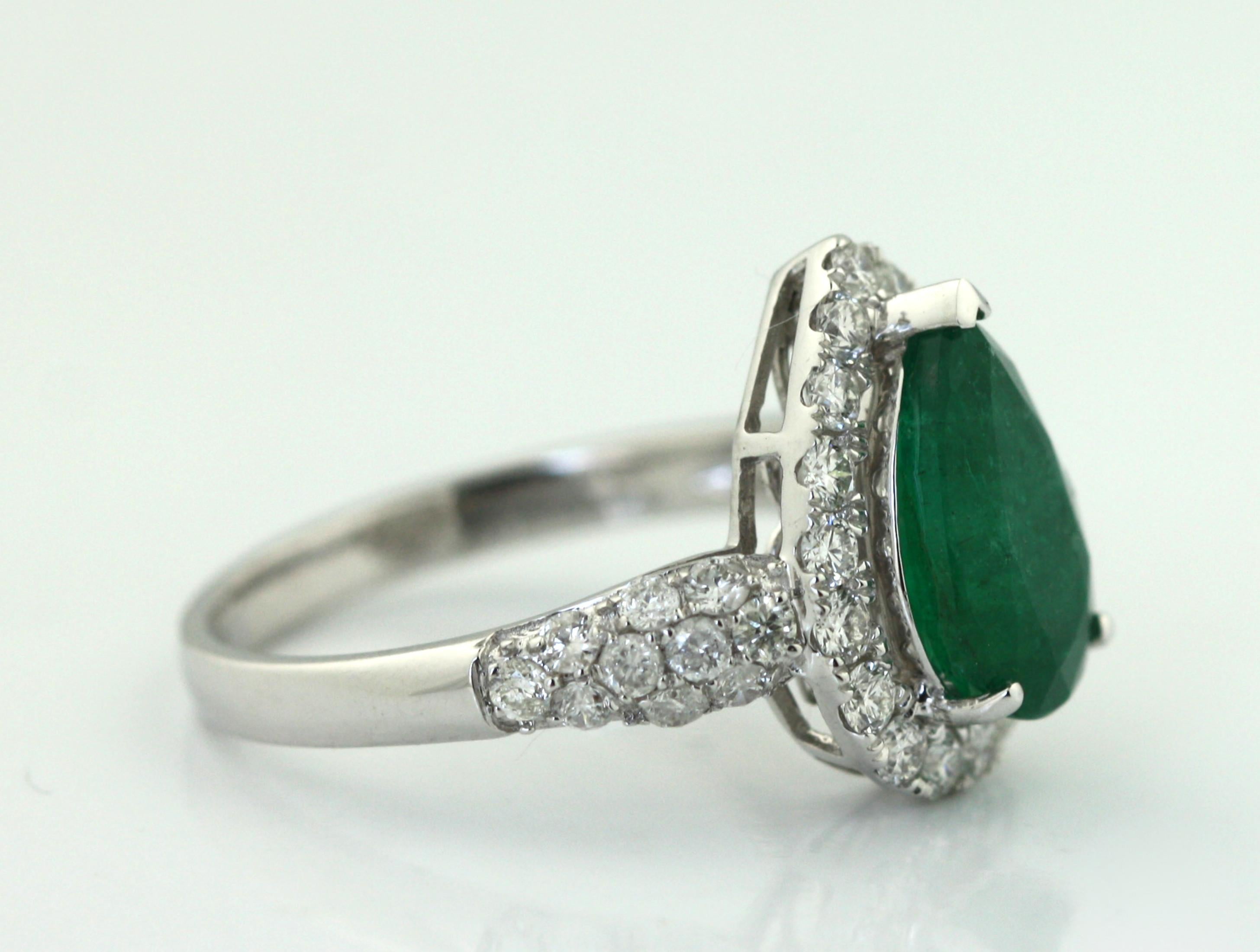 18KT Emerald and Diamond Ring 1