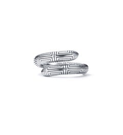 18kt Fairmined Ecological Gold 800BC Greek Key Pattern Ring in White Gold