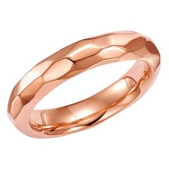 18kt Fairmined Ecological Gold Enchantment Hammered Wedding Ring in Rose Gold