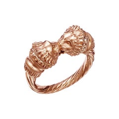 18kt Fairmined Ecological Gold Greek Lion Ring in Rose Gold