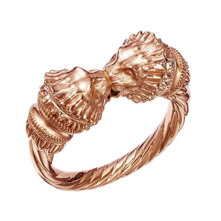 For Sale:  18kt Fairmined Ecological Gold Greek Lion Ring in Rose Gold