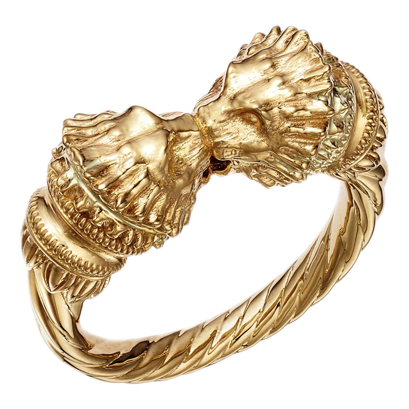 For Sale:  18kt Fairmined Ecological Gold Greek Lion Ring in Yellow Gold