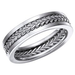 18kt Fairmined Ecological Gold Smitten 3 Band Wedding Ring in White Gold