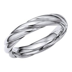 18kt Fairmined Ecological Gold Tenderness Twisted Wedding Ring in White Gold