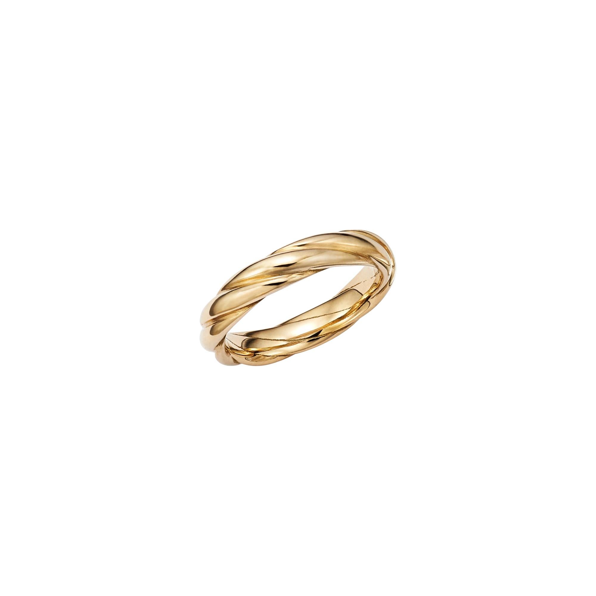 18kt Fairmined Ecological Gold Union Classic Square Wedding Ring in ...