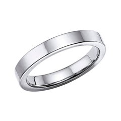 18kt Fairmined Ecological Gold Union Classic Flat Wedding Ring in White Gold
