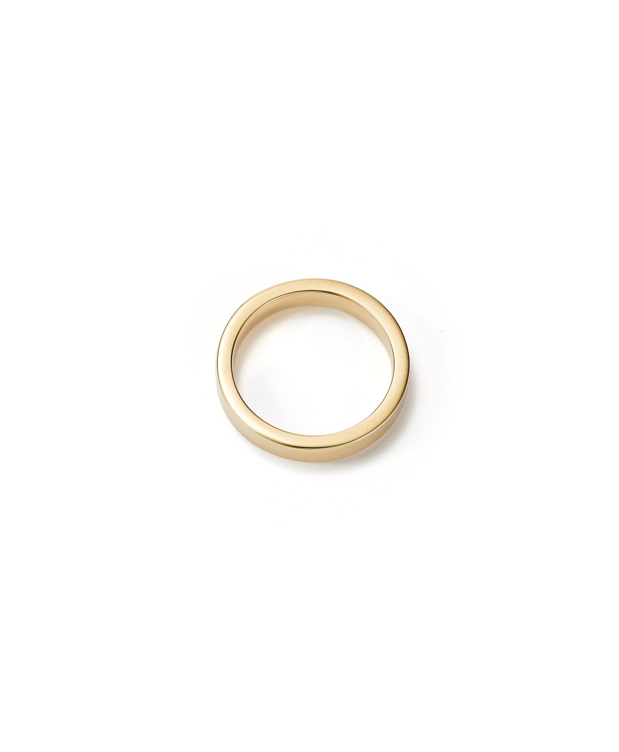 Your love and values are in full view with this classic wedding band.

Handcrafted in NYC with 18kt certified Fairmined Ecological gold that is toxic chemical free, sustainable, ethical and clean. Width 3.25 mm.

Each ring is custom made to order,