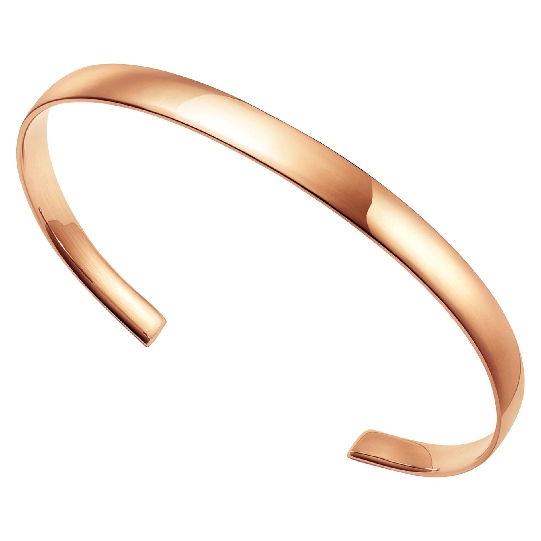18kt Fairmined Ecological Rose Gold Classic Rounded Sincerity Cuff Bracelet