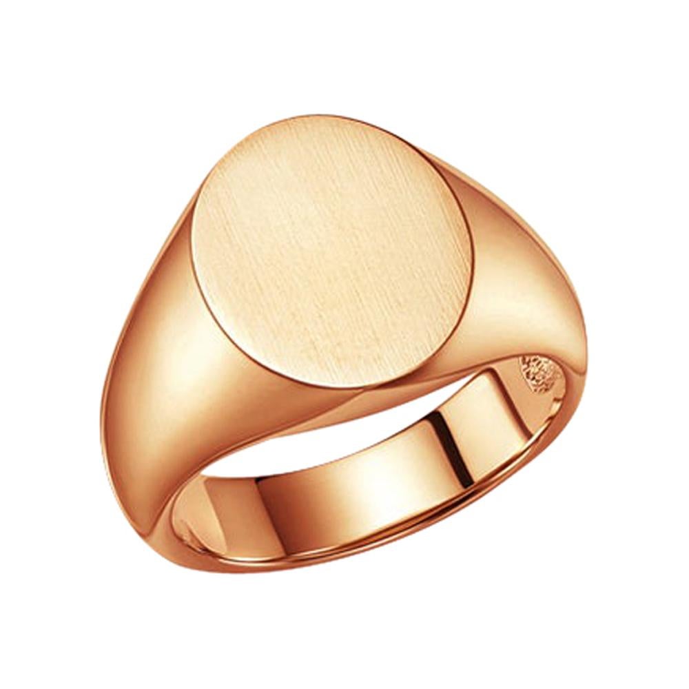18kt Fairmined Ecological Rose Gold Classic Signet Ring For Sale