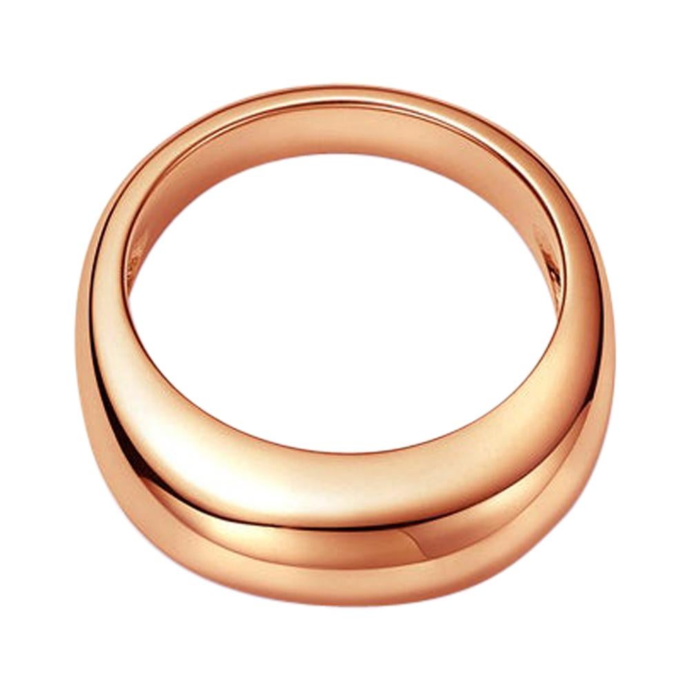 18kt Fairmined Ecological Rose Gold Vaulted Dome Ring For Sale