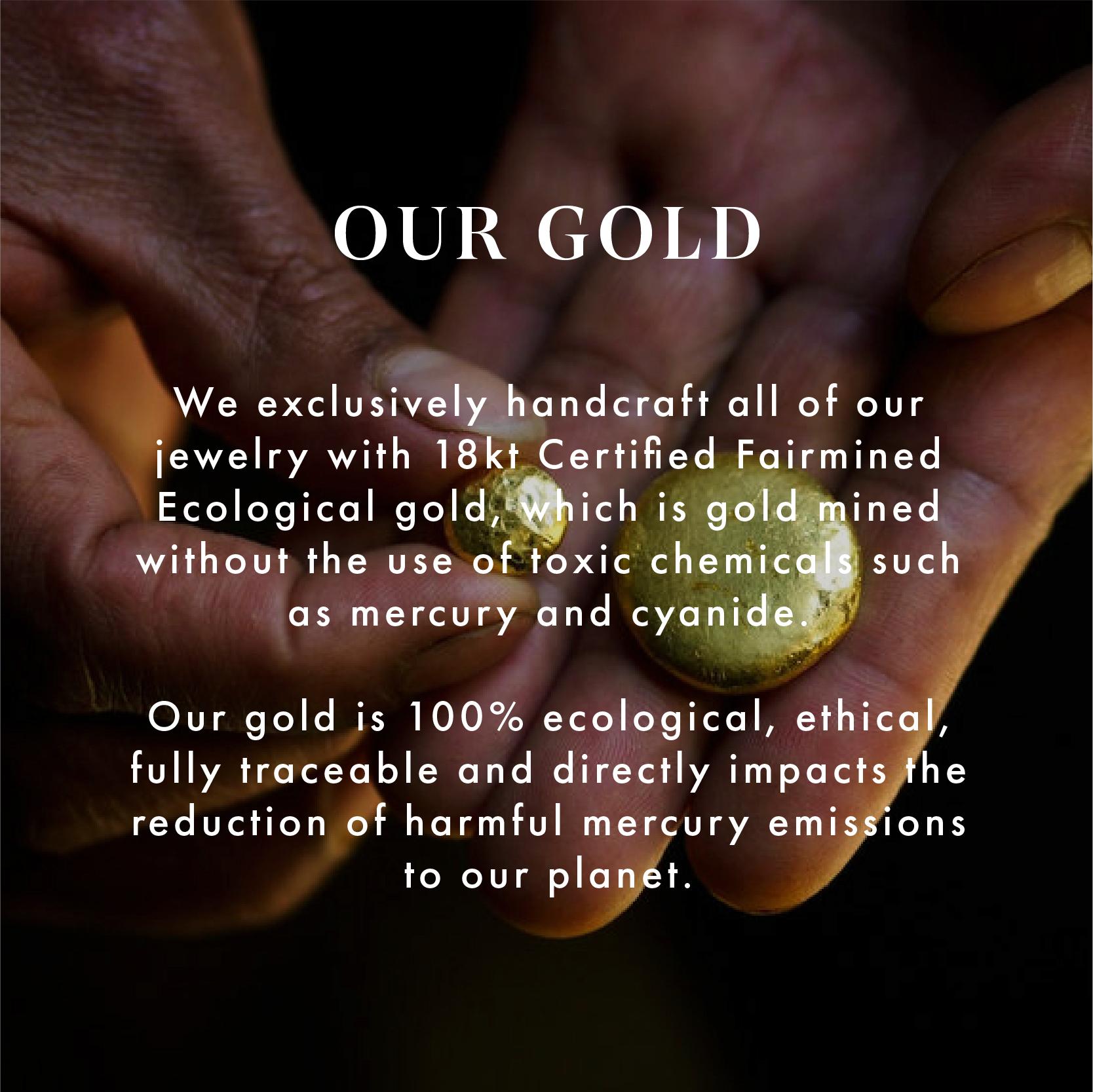 Women's 18kt Fairmined Ecological Yellow Gold Art Smith Double Hoop Earrings For Sale