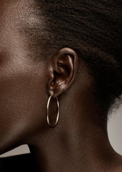 18kt Fairmined Ecological Yellow Gold Classic Large Hoops