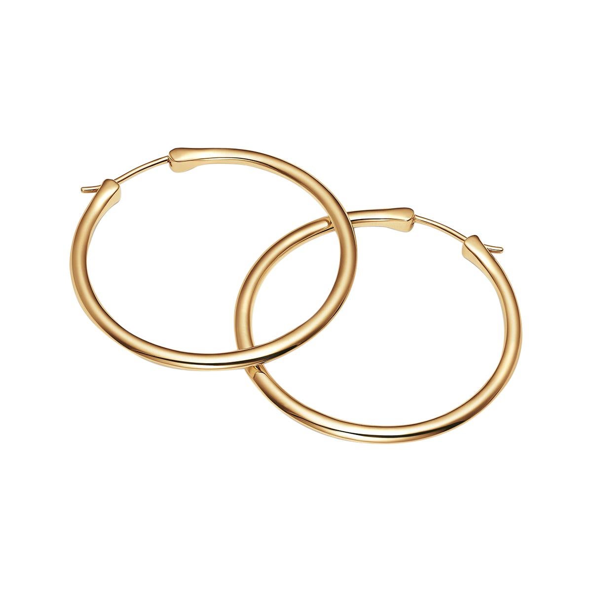 18kt Fairmined Ecological Yellow Gold Classic Large Hoops