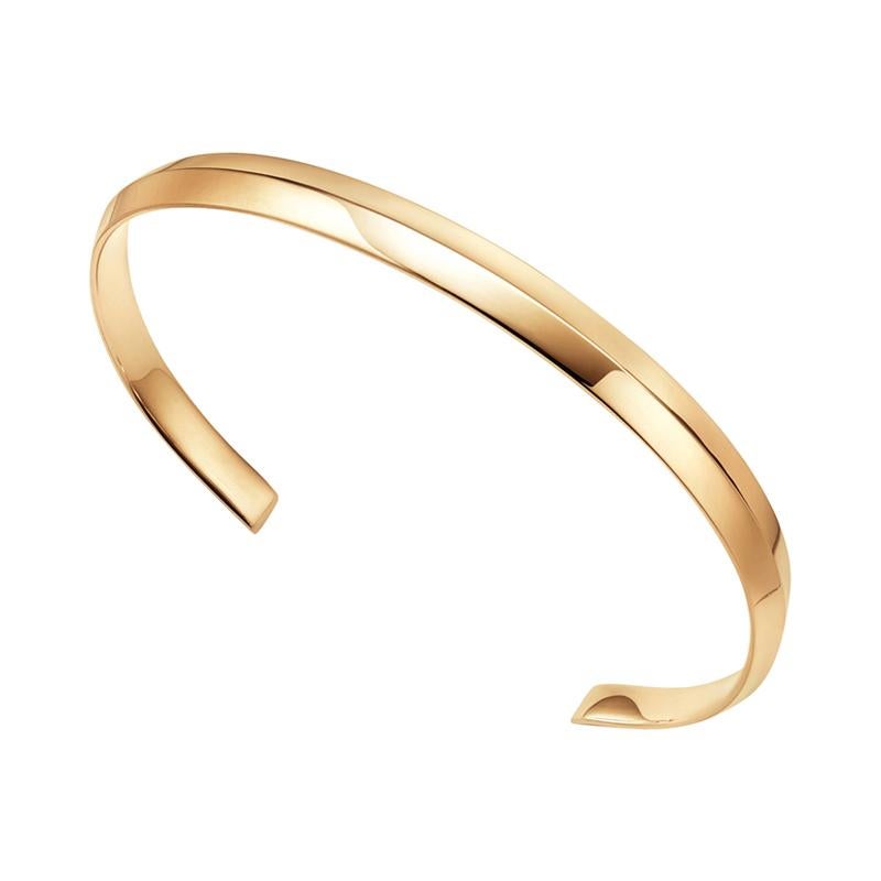 18kt Fairmined Ecological Yellow Gold Classic Ridged Amore Cuff Bracelet