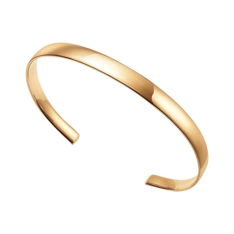 18kt Fairmined Ecological Yellow Gold Classic Round Sincerity Cuff Bracelet For Sale
