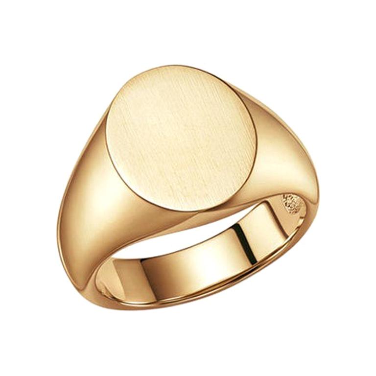 18kt Fairmined Ecological Yellow Gold Classic Signet Ring