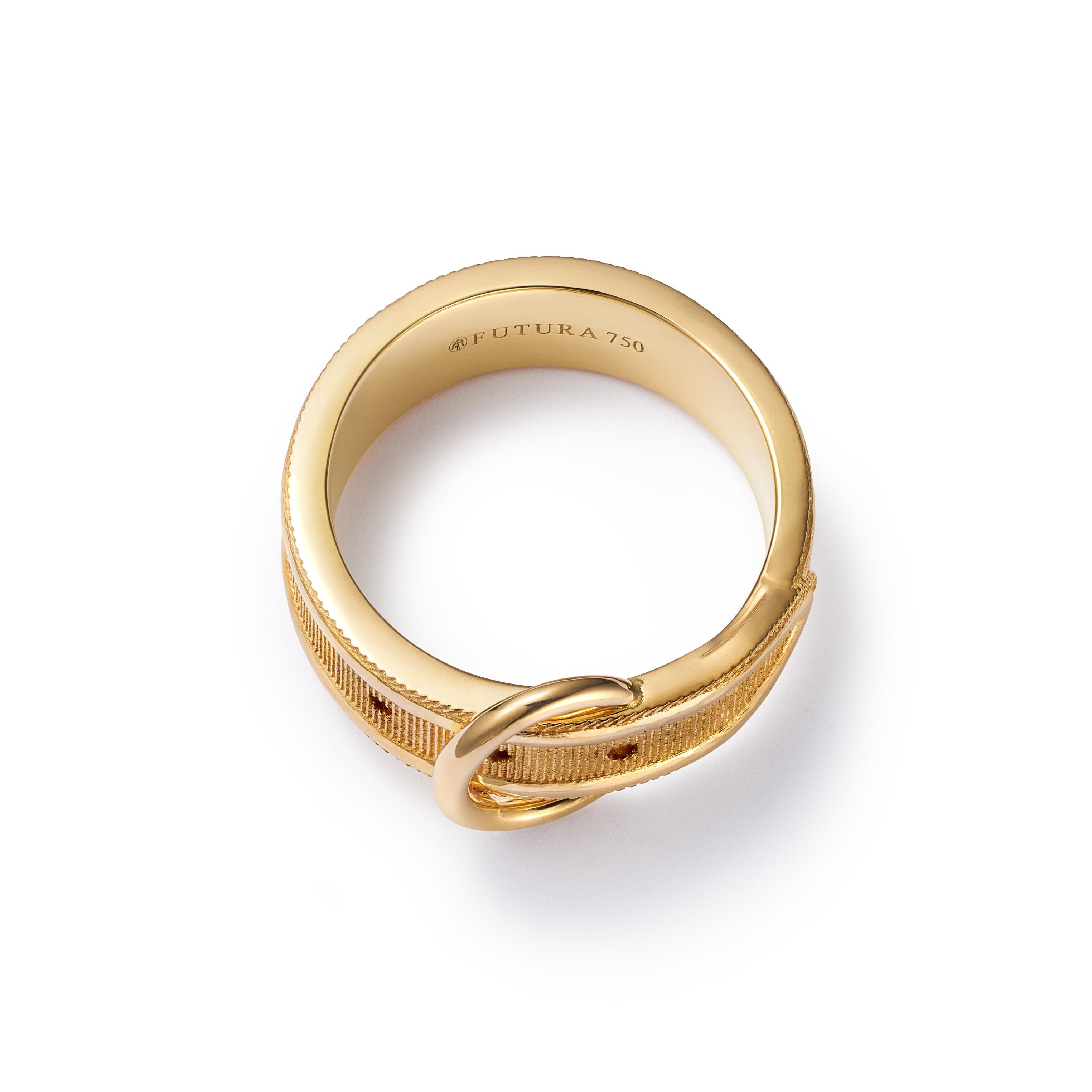 For Sale:  18kt Fairmined Ecological Yellow Gold Endure Belt Ring 2