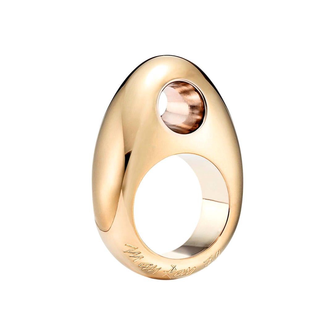 For Sale:  18kt Fairmined Ecological Yellow Gold Man Ray Le Trou Statement Ring