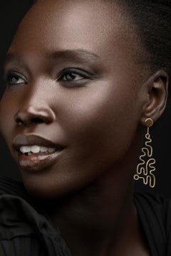 18kt Geräuchertes Ecological Gelbgold Milton Cavagnaro Puzzle-Ohrringe