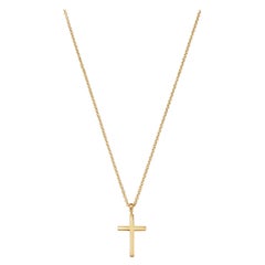 18kt Fairmined Ecological Yellow Gold Modern Cross Necklace