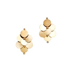 18kt Fairmined Ecological Yellow Gold William Spratling Dancing Disc Earrings