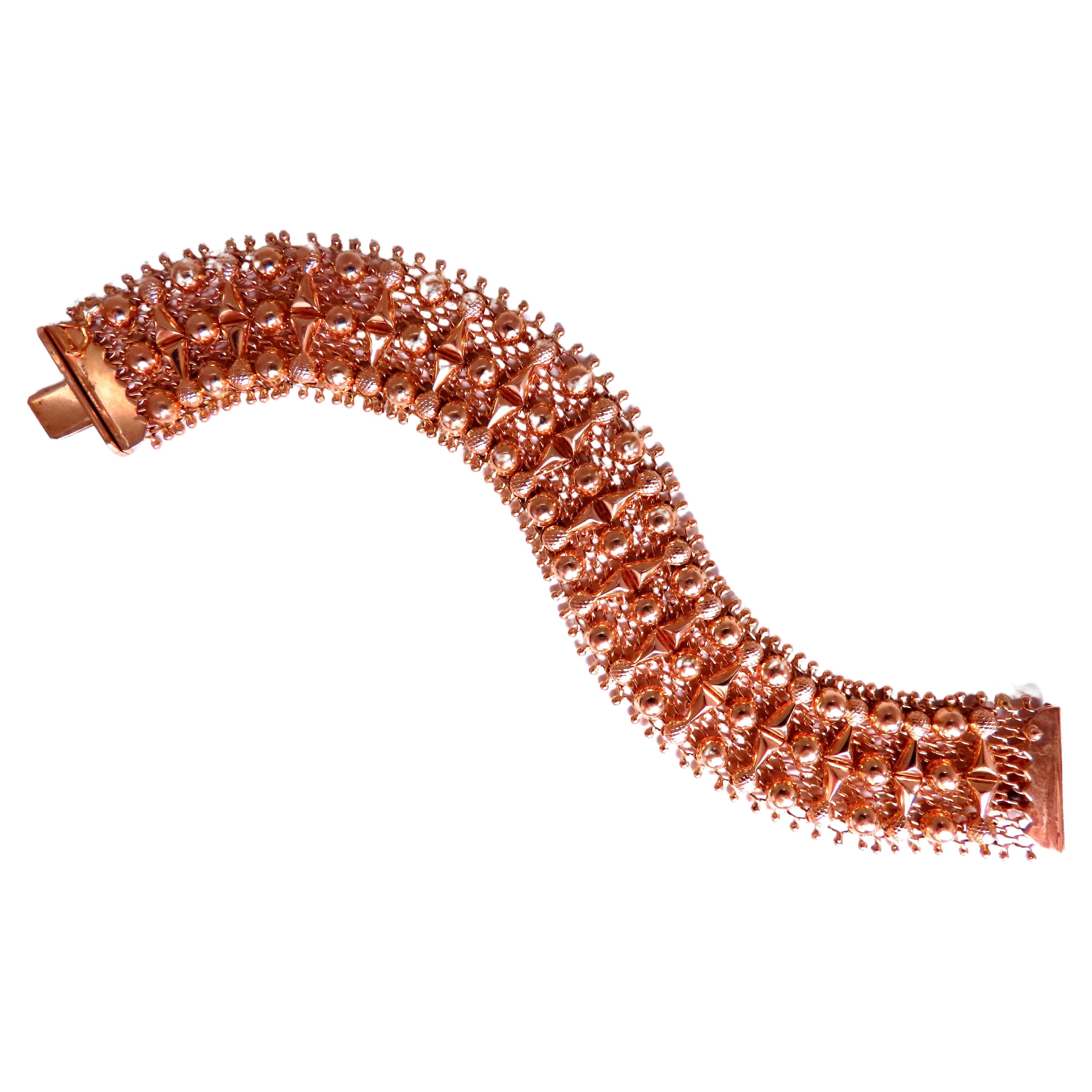 18kt Flex Mesh Cosmopolitan Link Bracelet 25mm wide 44 grams 12452