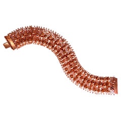 18kt Flex Mesh Cosmopolitan Link Bracelet 25mm wide 44 grams 12452