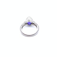 18KT Florentine Engraved 4.03 CT Tanzanite & Diamond Ring