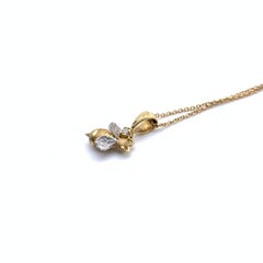 18KT Florentine Engraved Bumble Bee Necklace