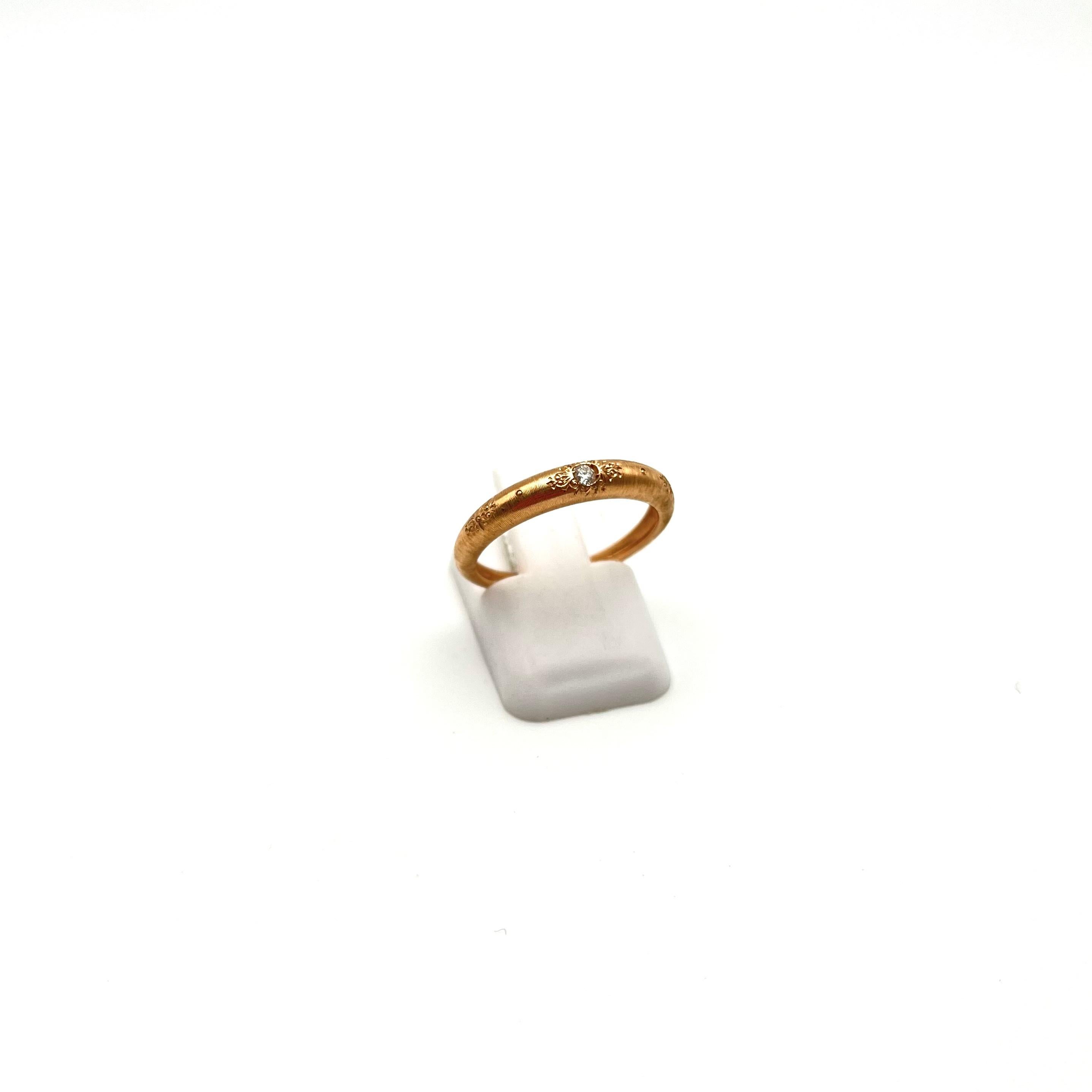 Women's 18KT Florentine Engraved Diamond Band