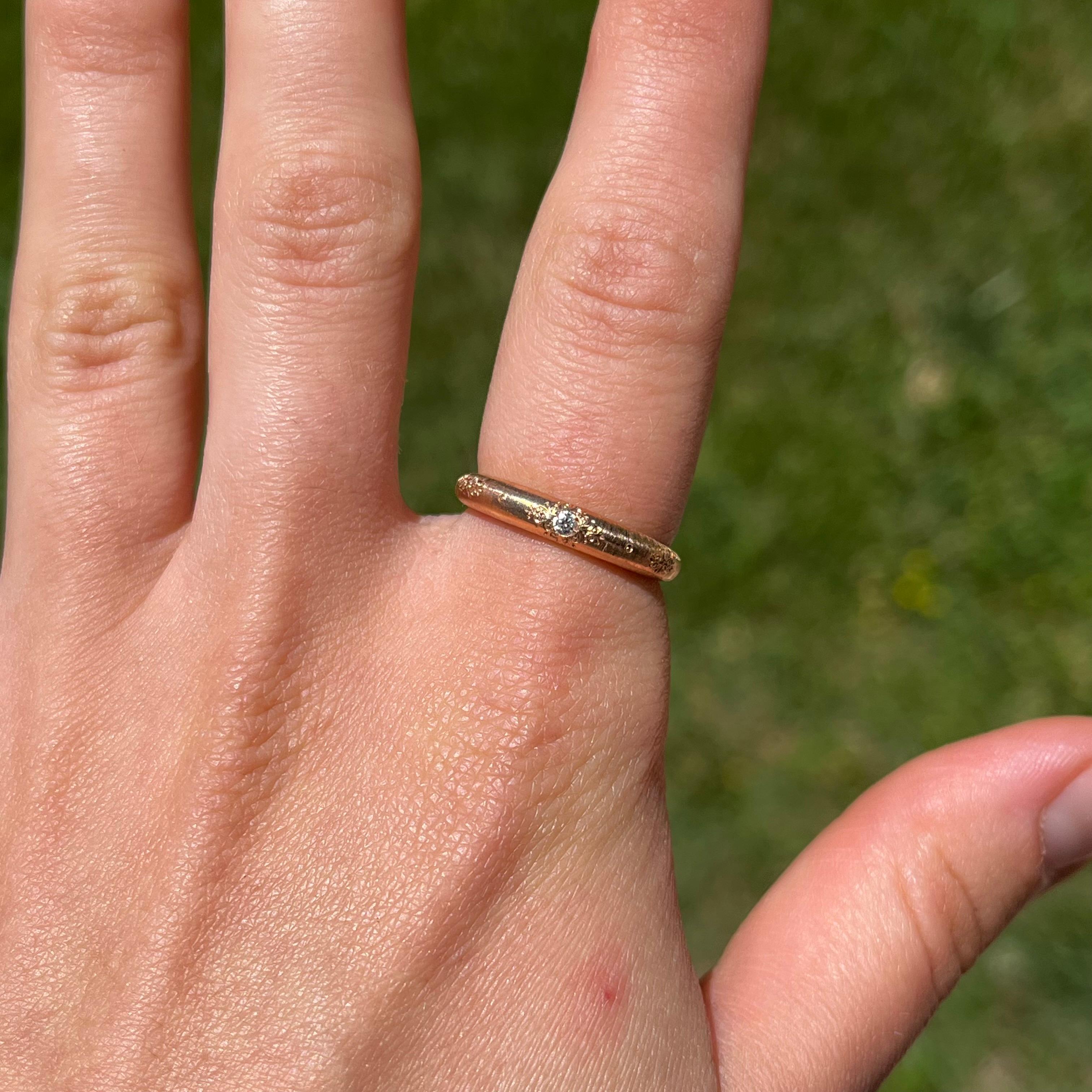 18KT Florentine Engraved Diamond Band 1