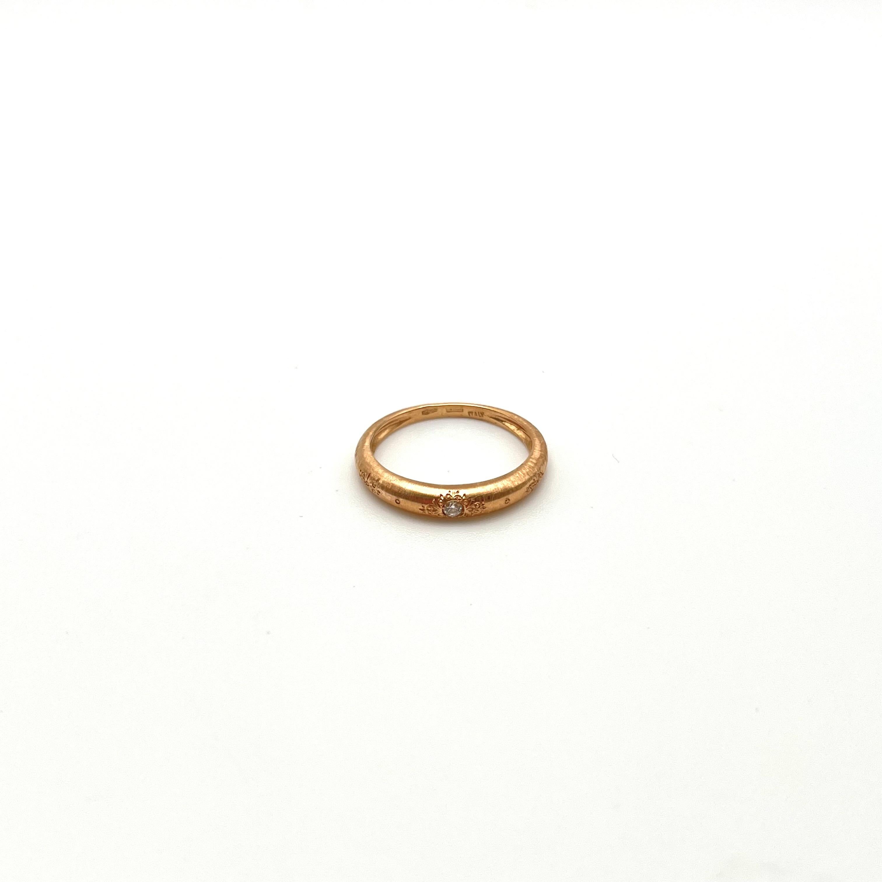 18KT Florentine Engraved Diamond Band 2