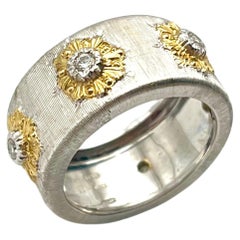 18KT Florentine Engraved Diamond Cigar Band