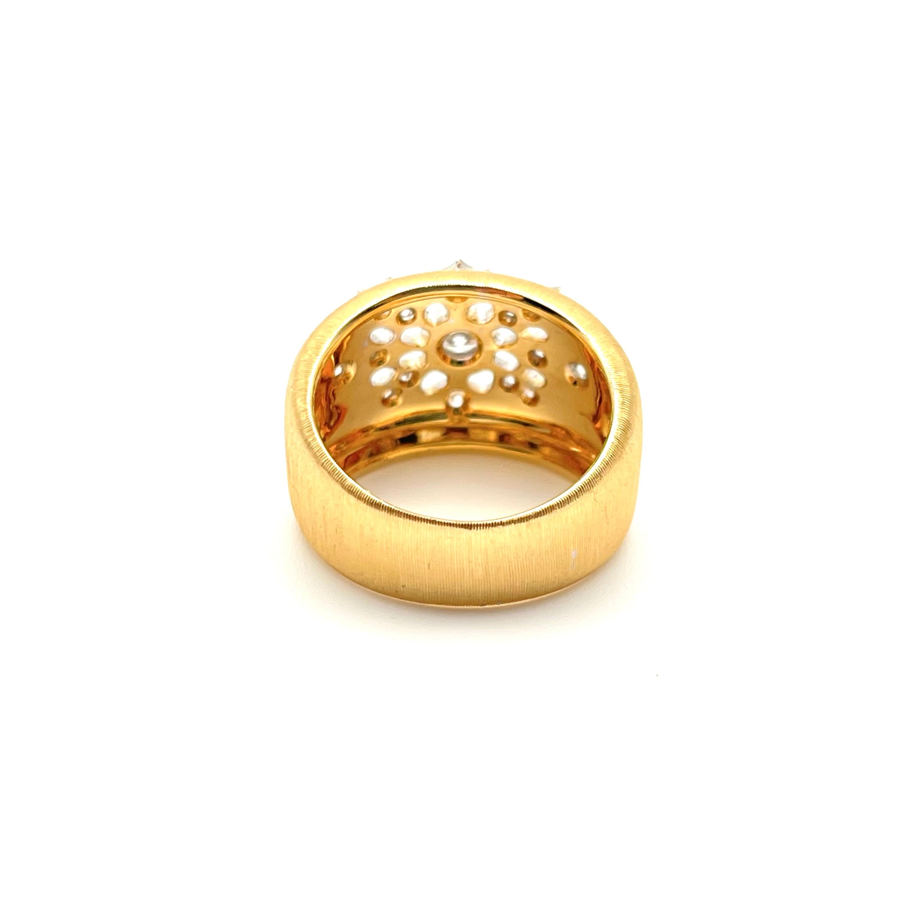 Regency 18KT Florentine Engraved Half-Carat Diamond Band For Sale