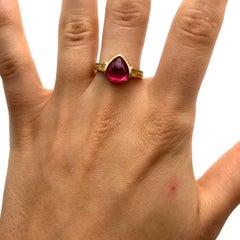 Bezel Set Pink Spinel Ring