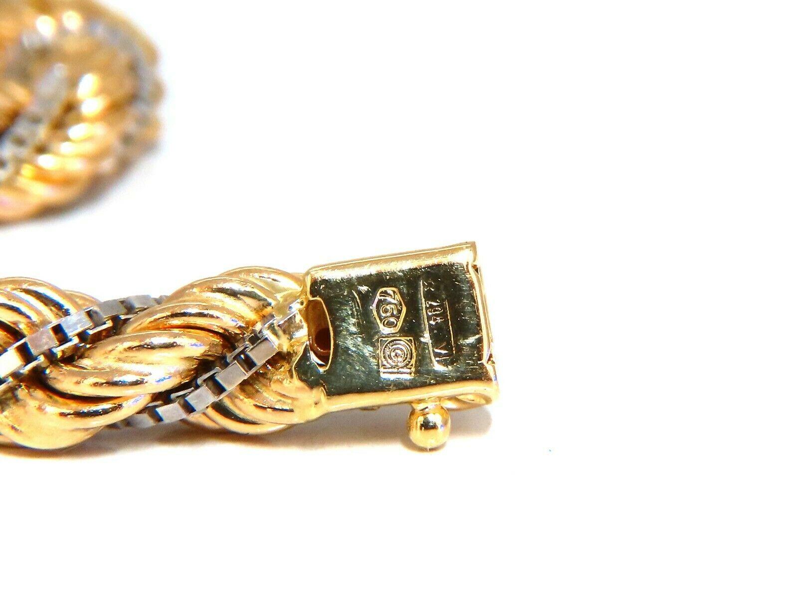 Rope Chain Necklace

17 Inches (wearable length)

6.2mm Caliber

18kt. yellow gold 

40 Grams.

Comfortable Toggle Slip