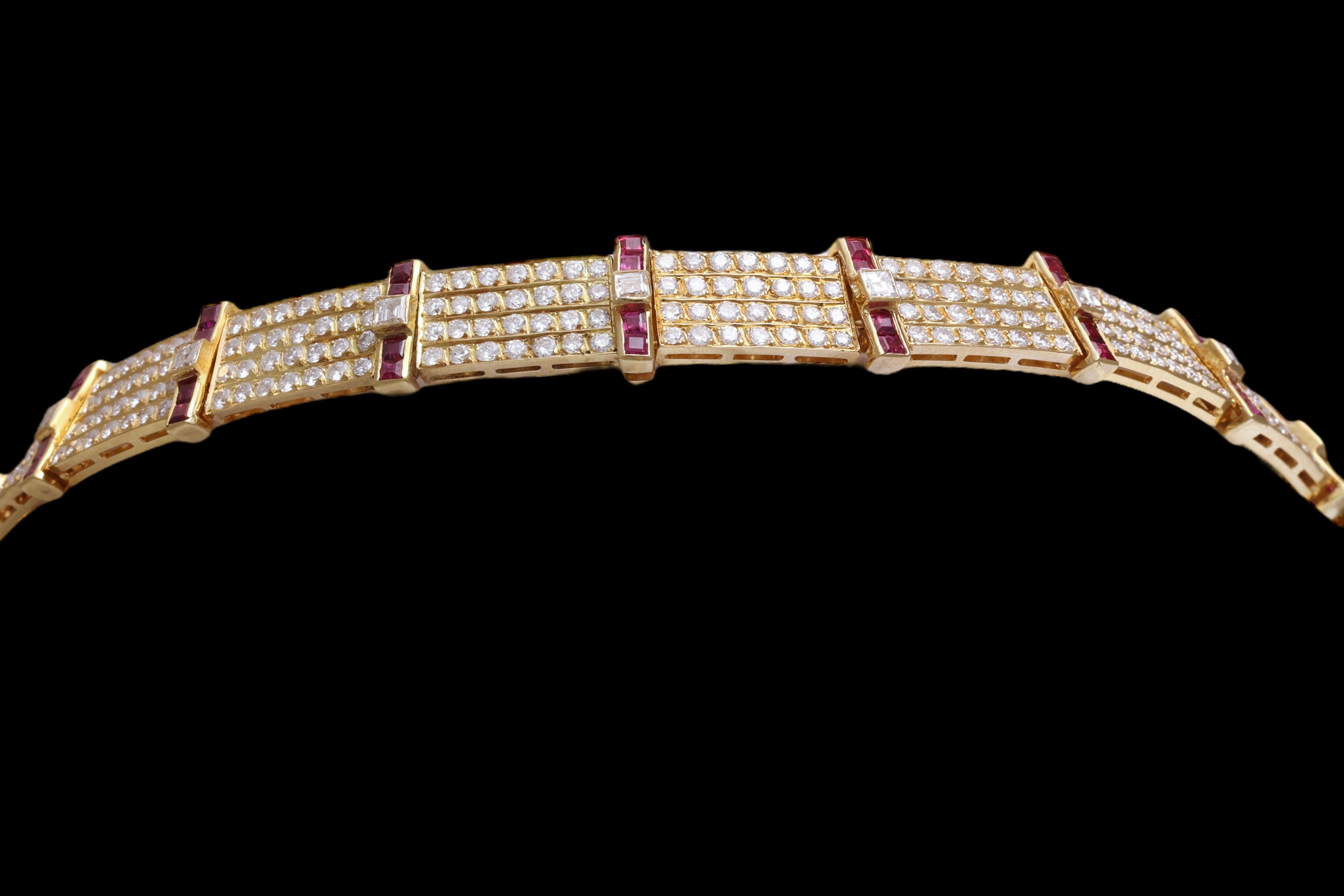 18k Gold Adler Genèva Sapphire & Diamond Necklace, Estate Sultan Oman, GRS cert. For Sale 3