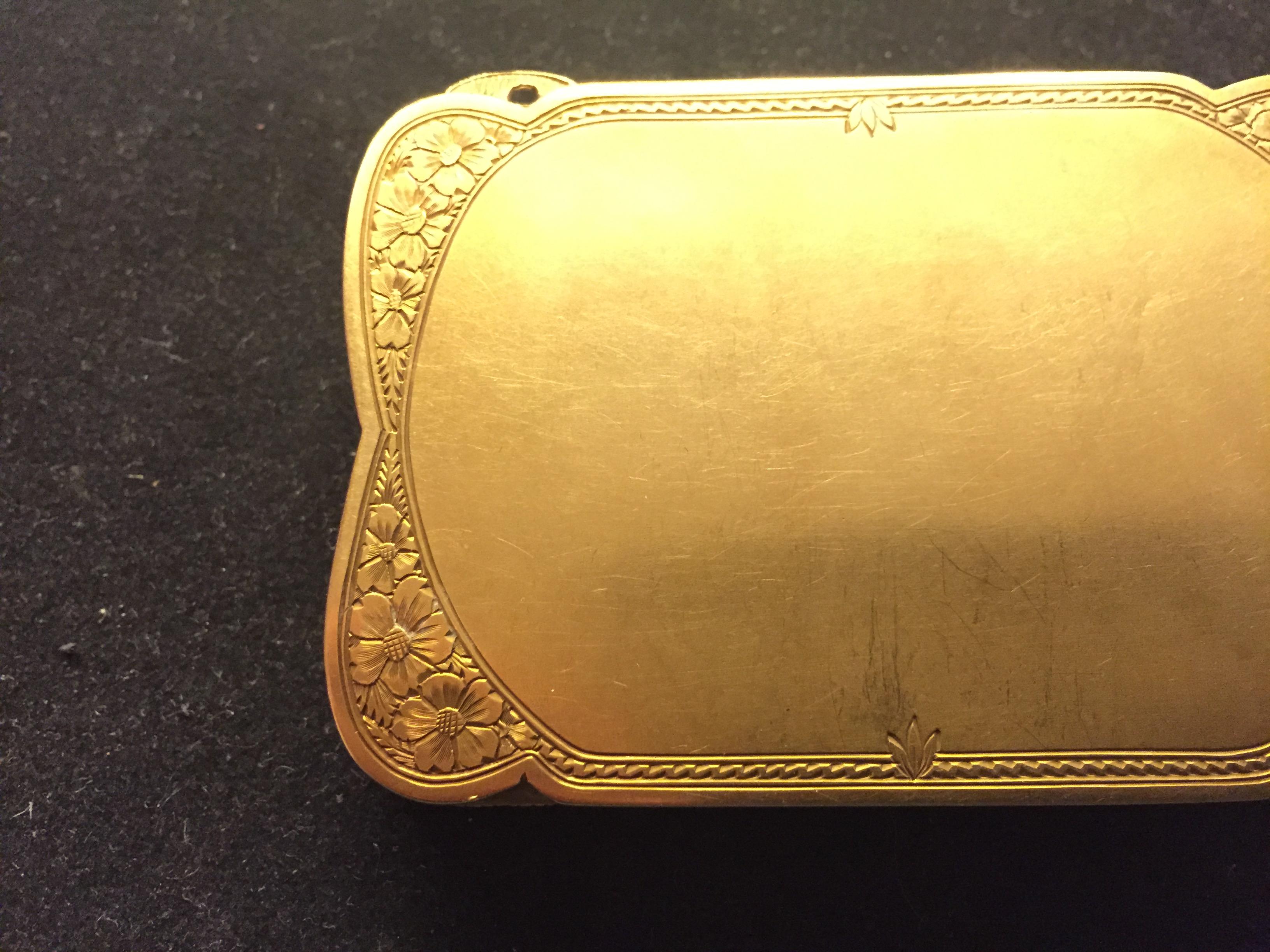 18 Karat Gold Antike antike  Box im Zustand „Gut“ im Angebot in Palermo, IT