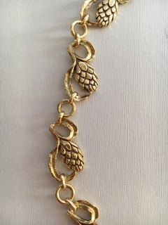 18kt gold artichoke necklace, 750, fratelli piccini