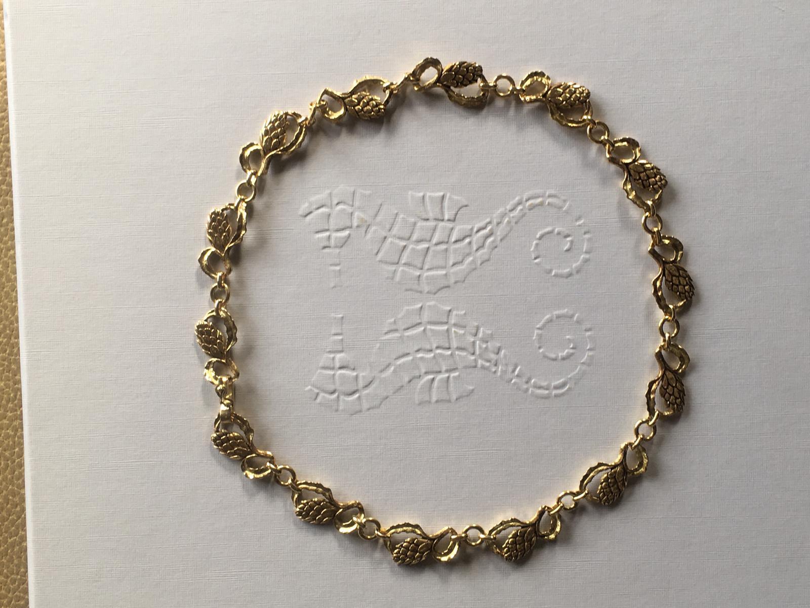 18kt gold artichoke necklace, 750, fratelli piccini In New Condition For Sale In Firenze, FI
