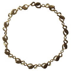 18kt gold artichoke necklace, 750, fratelli piccini