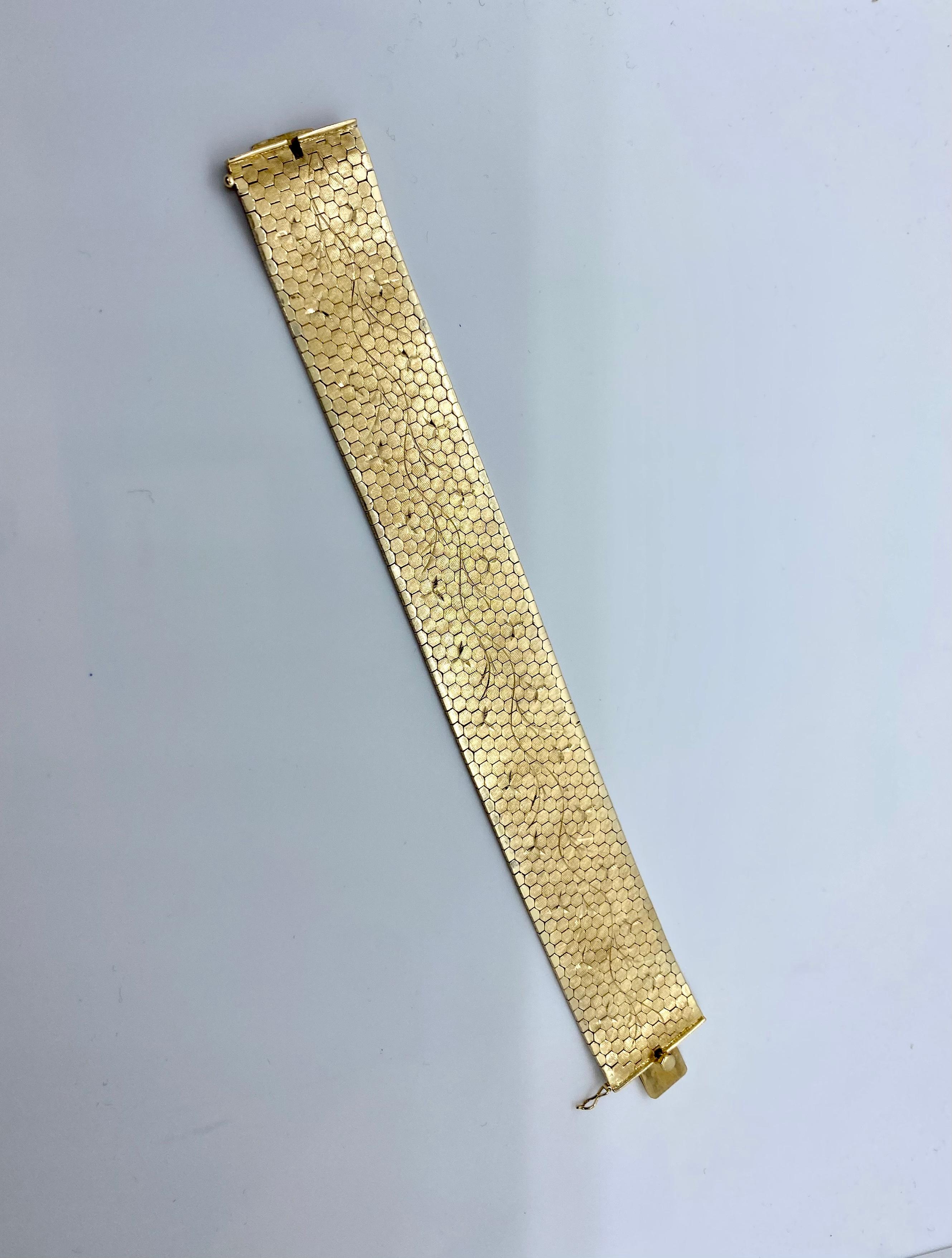 18kt Gold Band Bracelet In Excellent Condition For Sale In Palermo, IT