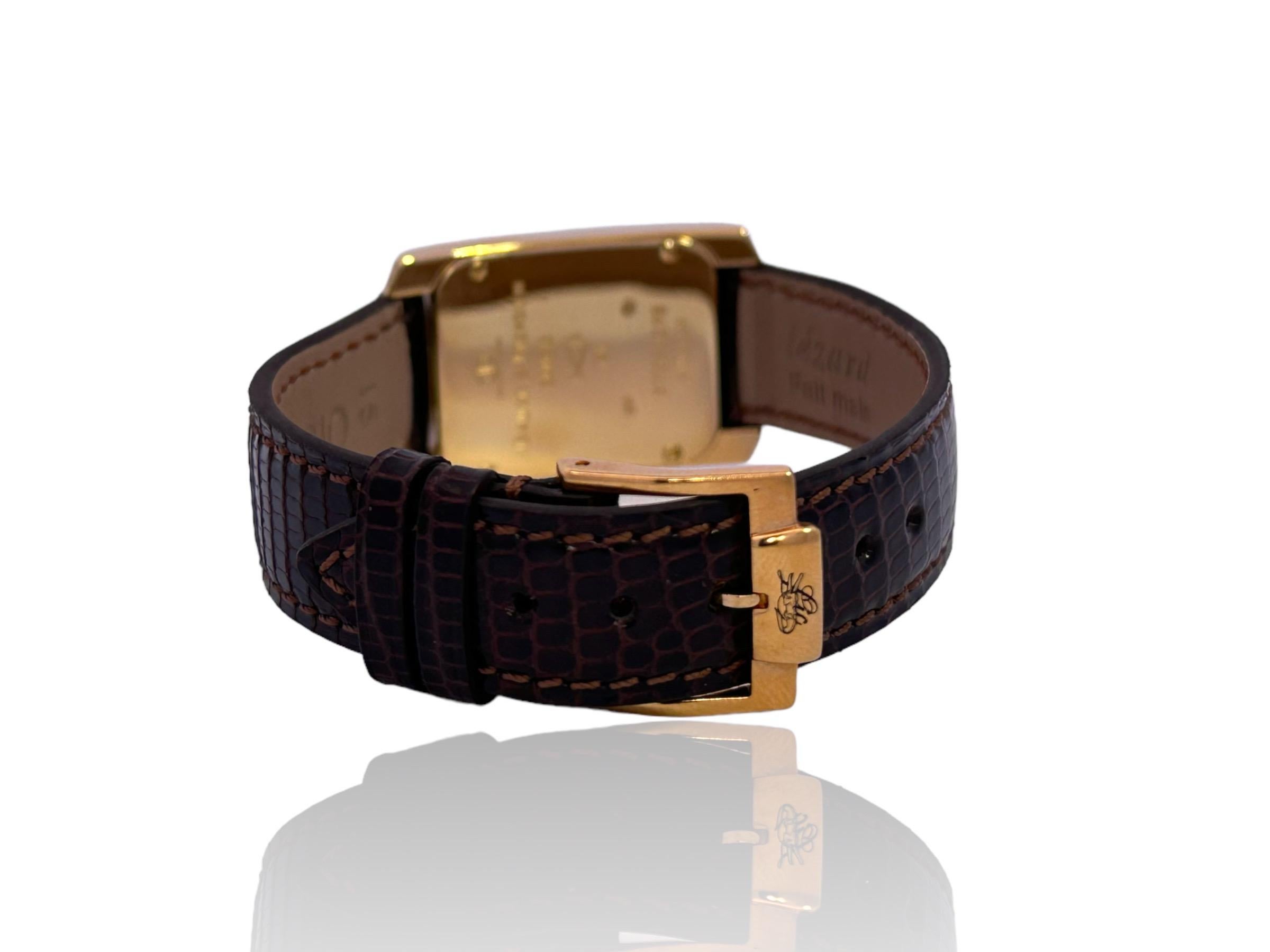 18kt Gold Baume & Mercier Hampton Milleis With Diamonds Wrist Watch For Sale 5