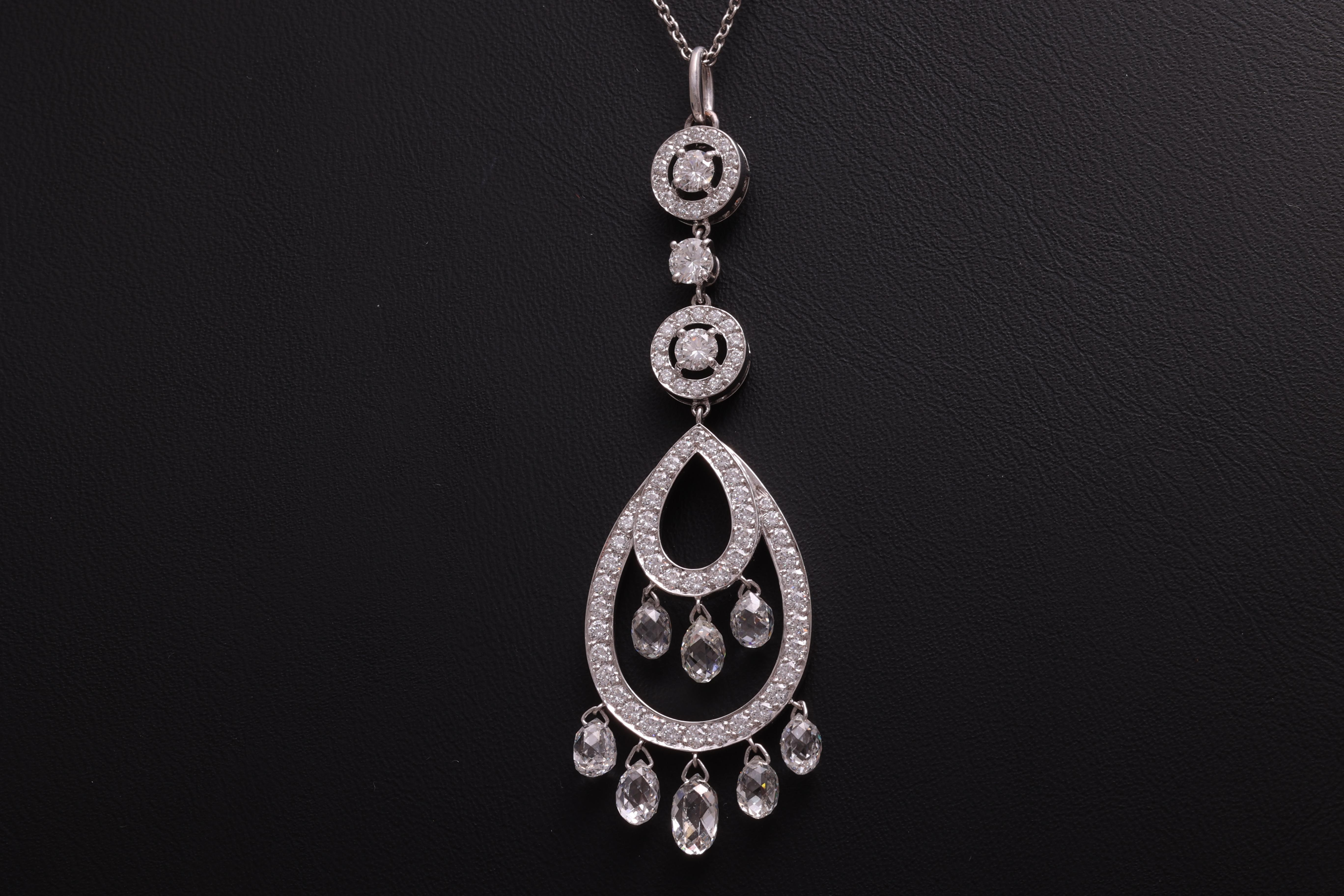 18Kt. Boucheron Cinna Pampilles-Halskette aus Gold mit 4,8 Karat Diamanten im Briolette-Schliff im Angebot 11